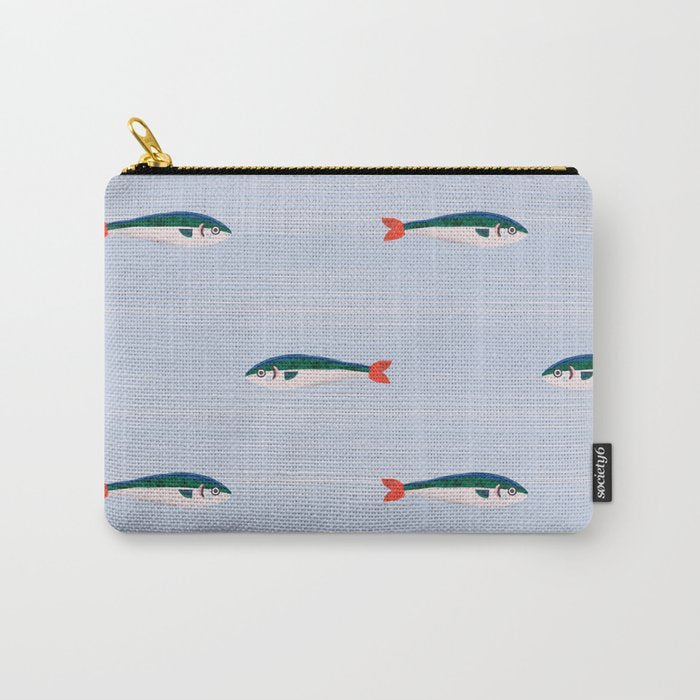 Sardines In The Sea Pattern Carry All Pouch Gallery Image 1