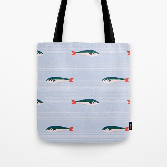 Sardines In The Sea Pattern Tote Bag Gallery Image 1