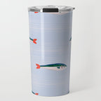 Sardines In The Sea Pattern Travel Mug Gallery Image 1