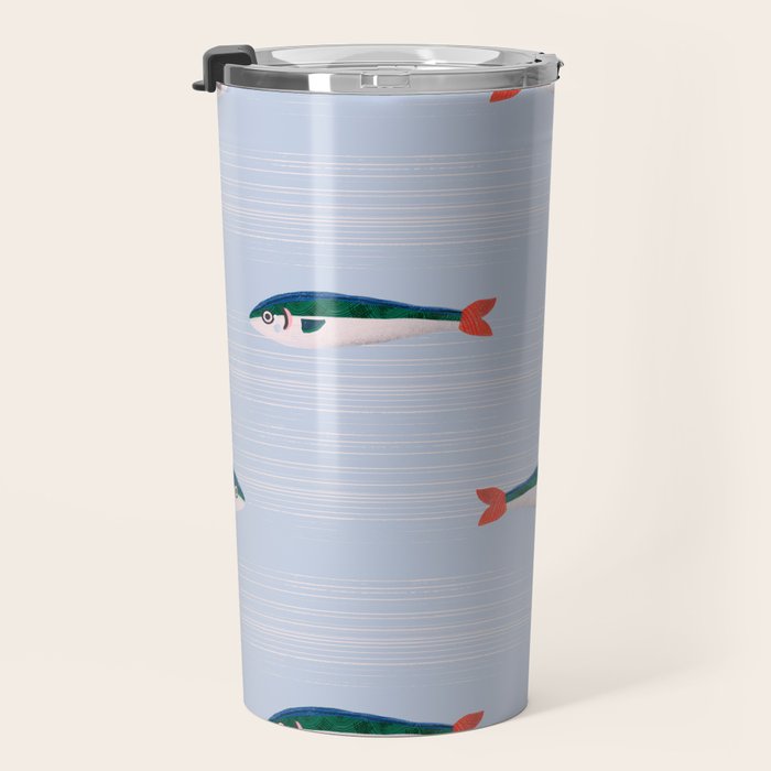 Sardines In The Sea Pattern Travel Mug Gallery Image 3