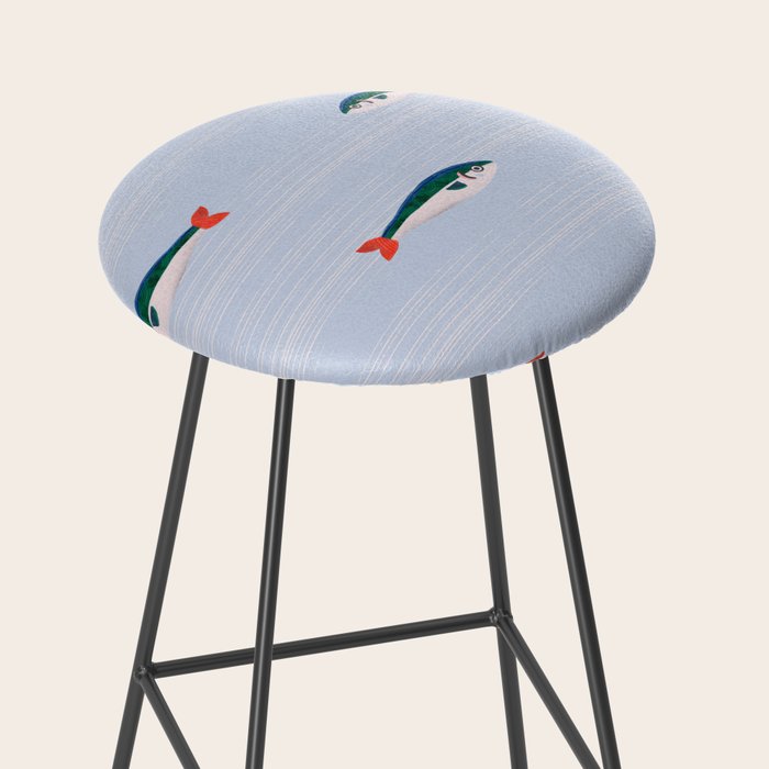 Sardines In The Sea Pattern Stool Gallery Image 2