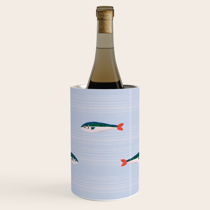 Sardines In The Sea Pattern Wine Chiller Gallery Image 3