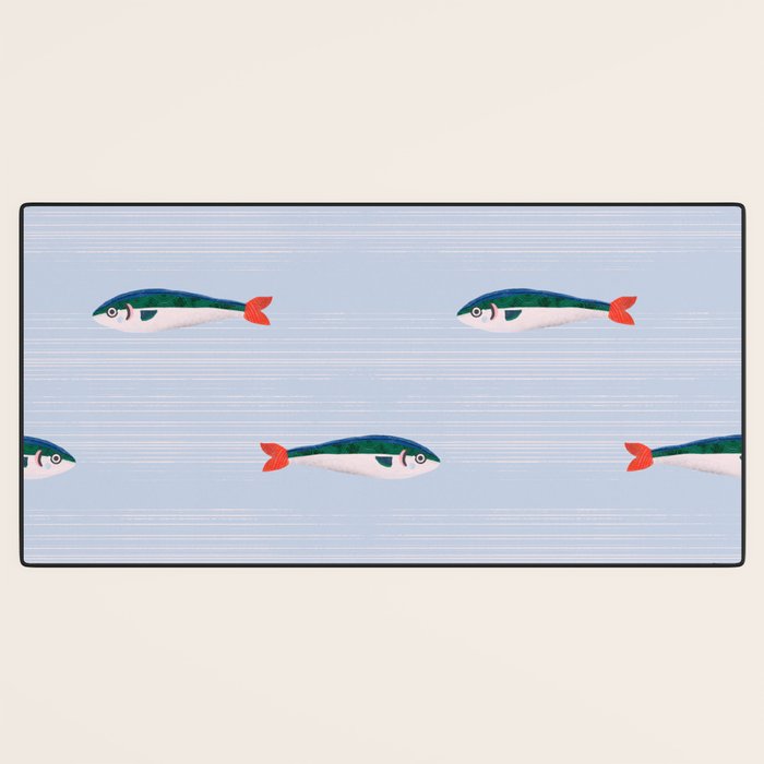 Sardines In The Sea Pattern Desk Mat Gallery Image 3