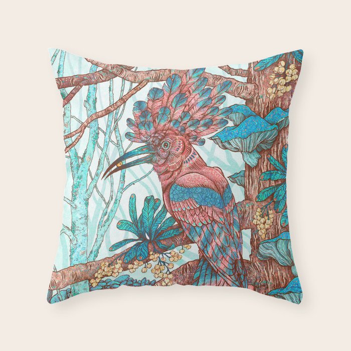 River Hoopoe Throw Pillow Gallery Image 6