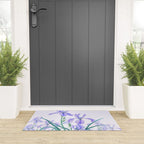purple iris watercolor Welcome Mat Gallery Image 3