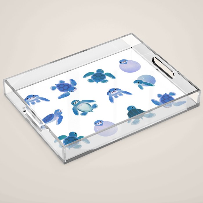 Baby sea turtles Acrylic Tray Gallery Image 1