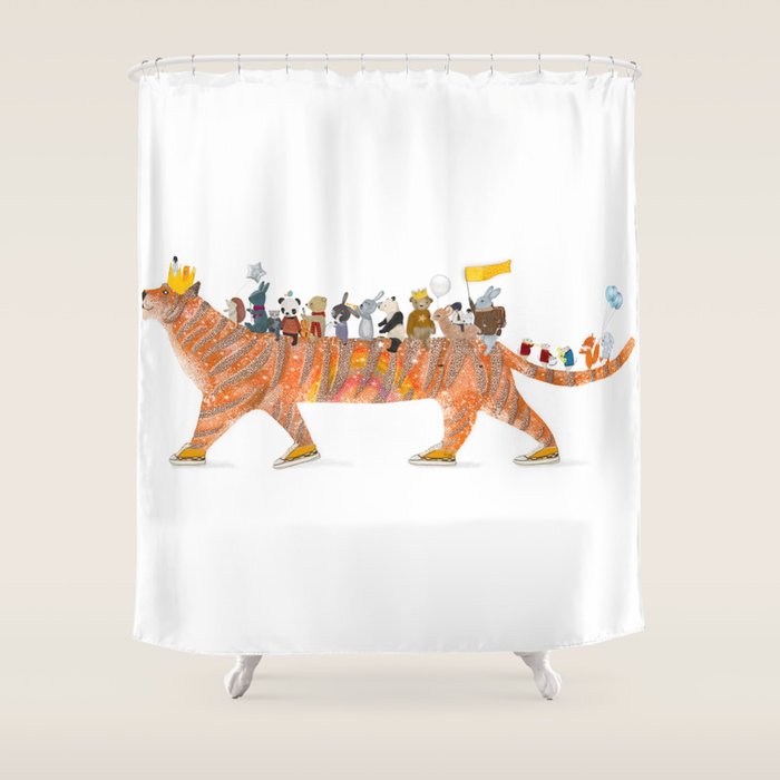 starlight tigerdoodle Shower Curtain Gallery Image 1