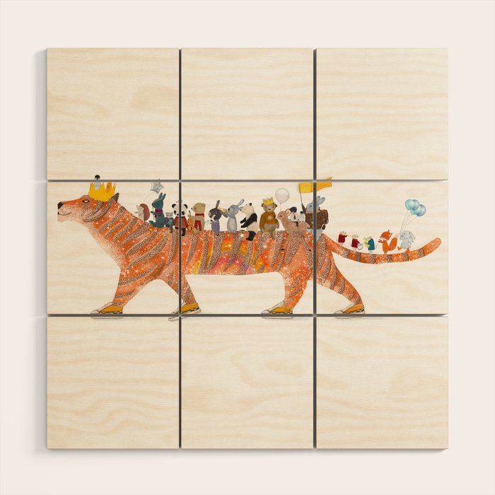 starlight tigerdoodle Wood Wall Art Gallery Image 1