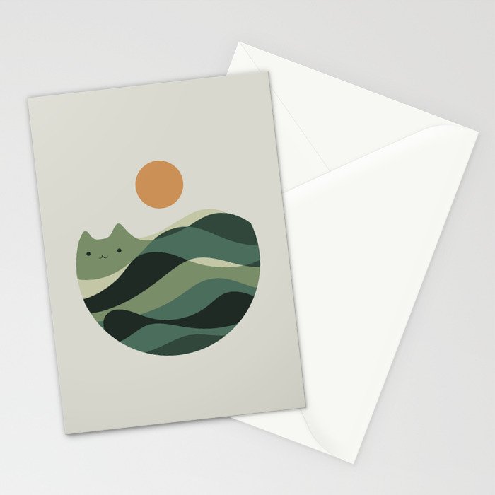Cat Landscape 123 Stationery Card Gallery Image 2