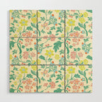 Classic Chinese-Inspired Pastel Floral Pattern Wood Wall Art Gallery Image 1