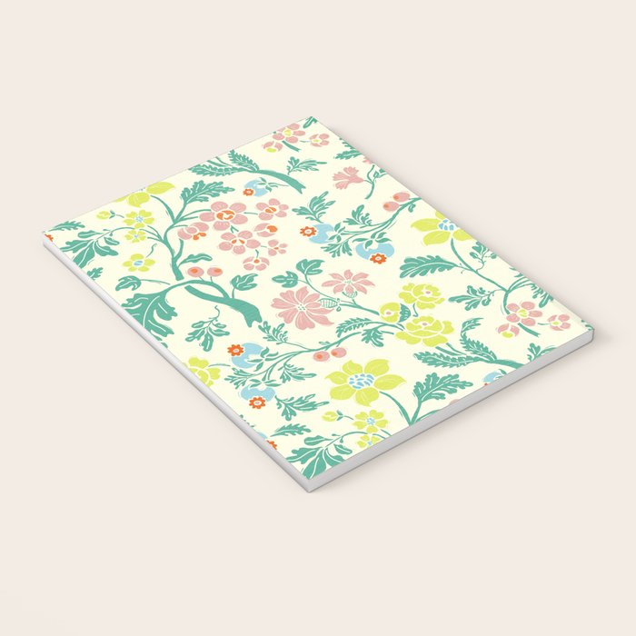Classic Chinese-Inspired Pastel Floral Pattern Notebook Gallery Image 3