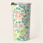 Classic Chinese-Inspired Pastel Floral Pattern Travel Mug Gallery Image 3