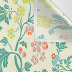 Classic Chinese-Inspired Pastel Floral Pattern Wall Tapestry Gallery Image 3