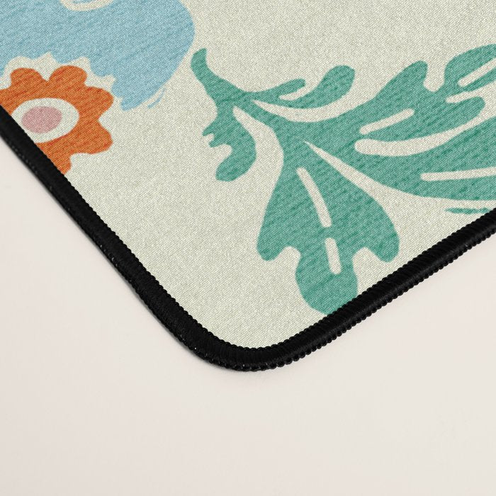 Classic Chinese-Inspired Pastel Floral Pattern Desk Mat Gallery Image 4