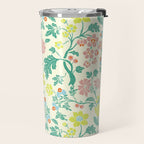 Classic Chinese-Inspired Pastel Floral Pattern Travel Mug Gallery Image 2