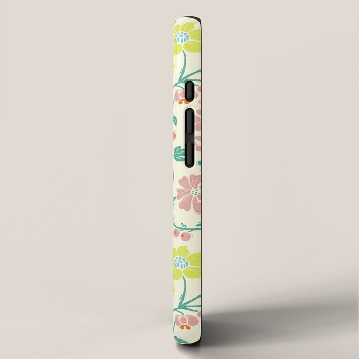 Classic Chinese-Inspired Pastel Floral Pattern iPhone Case Gallery Image 2