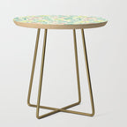 Classic Chinese-Inspired Pastel Floral Pattern Side Table Gallery Image 1