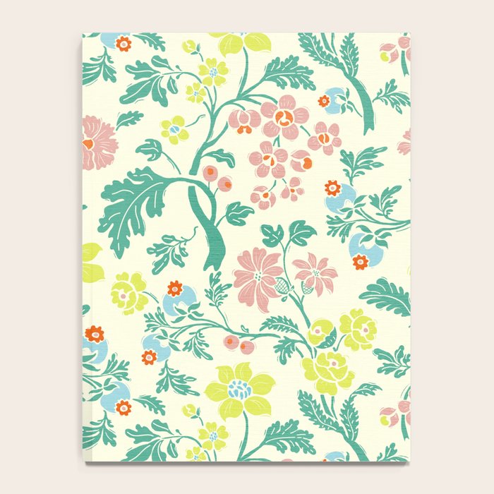 Classic Chinese-Inspired Pastel Floral Pattern Notebook Gallery Image 4