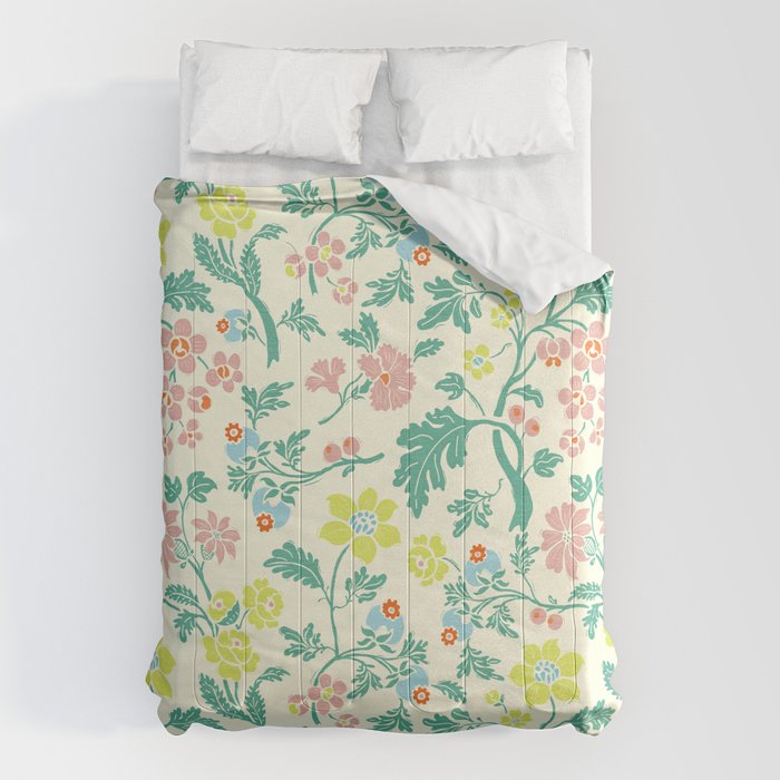 Classic Chinese-Inspired Pastel Floral Pattern Comforter Gallery Image 6