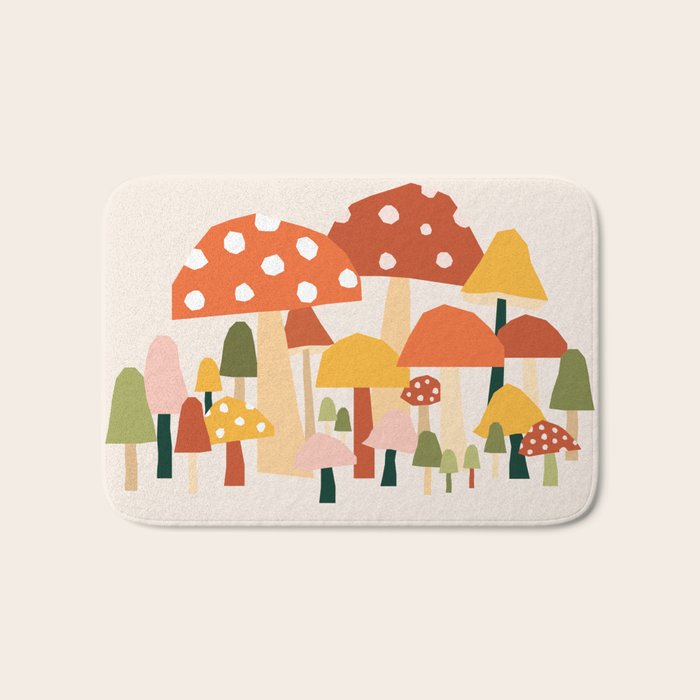 Fall Mushrooms  Bath Mat Gallery Image 1