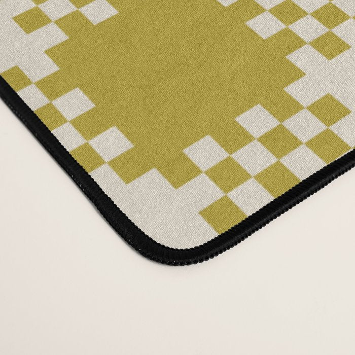Antique Moss Check Grid Desk Mat Gallery Image 4