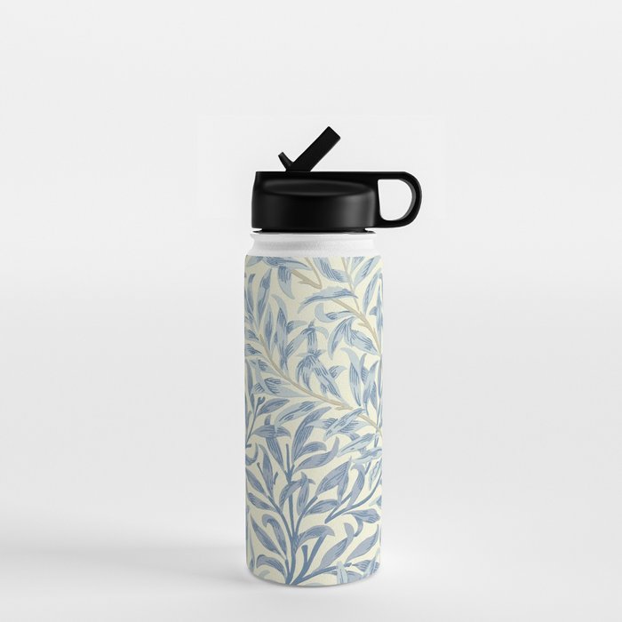 William Morris Vintage Willow Bough Blue Cream Pattern Water Bottle Gallery Image 1