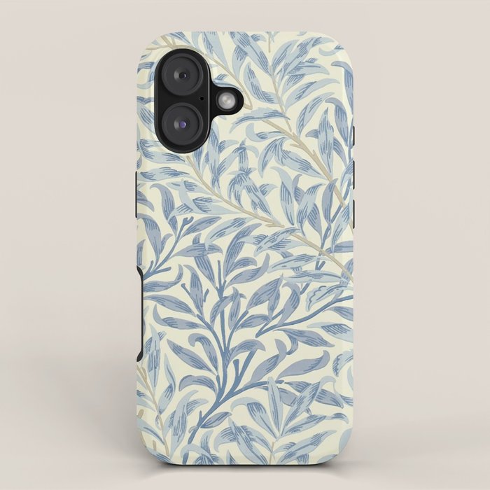 William Morris Vintage Willow Bough Blue Cream Pattern iPhone Case Gallery Image 1