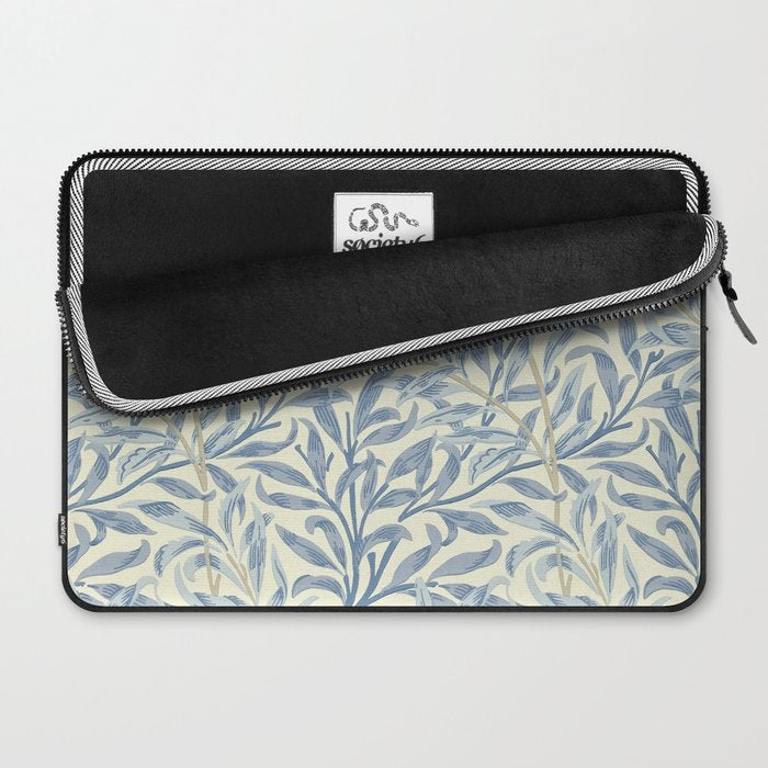 William Morris Vintage Willow Bough Blue Cream Pattern Laptop Sleeve Gallery Image 2