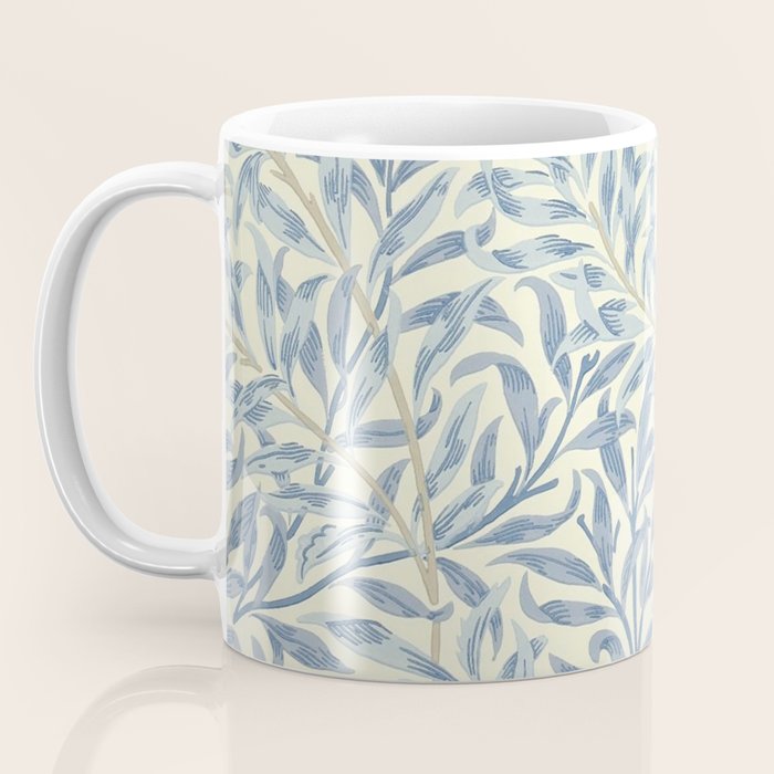 William Morris Vintage Willow Bough Blue Cream Pattern Coffee Mug Gallery Image 3