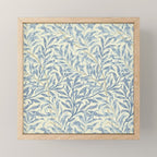 William Morris Vintage Willow Bough Blue Cream Pattern Mini Art Print Gallery Image 1