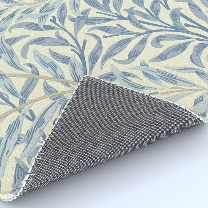 William Morris Vintage Willow Bough Blue Cream Pattern Rug Gallery Image 4