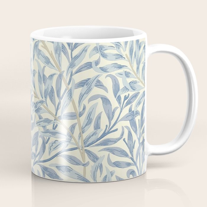 William Morris Vintage Willow Bough Blue Cream Pattern Coffee Mug Gallery Image 1