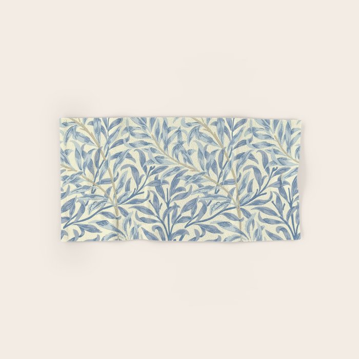 William Morris Vintage Willow Bough Blue Cream Pattern Bath Towel Gallery Image 1