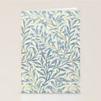 William Morris Vintage Willow Bough Blue Cream Pattern Stationery Card Gallery Image 2