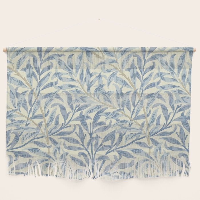 William Morris Vintage Willow Bough Blue Cream Pattern Wall Hanging Gallery Image 1