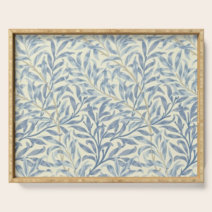 William Morris Vintage Willow Bough Blue Cream Pattern Serving Tray Gallery Image 1