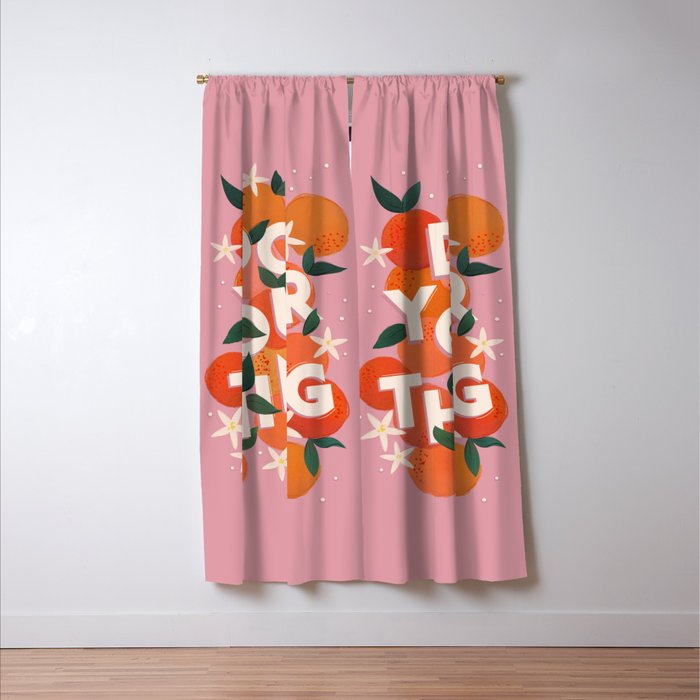 Do Your Thing - Summer Oranges  Window Curtain Gallery Image 3