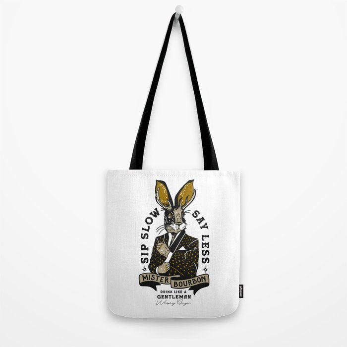 Mister Bourbon: Drink Like A Gentleman Jackalope Design Tote Bag Gallery Image 2