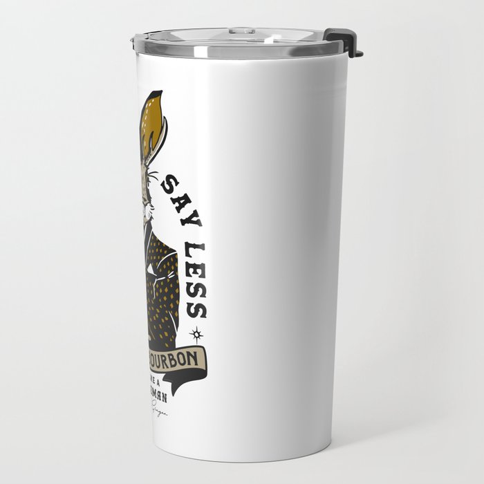 Mister Bourbon: Drink Like A Gentleman Jackalope Design Travel Mug Gallery Image 2