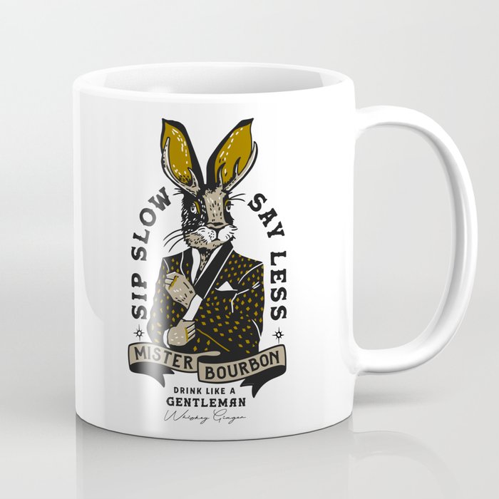 Mister Bourbon: Drink Like A Gentleman Jackalope Design Coffee Mug Gallery Image 1
