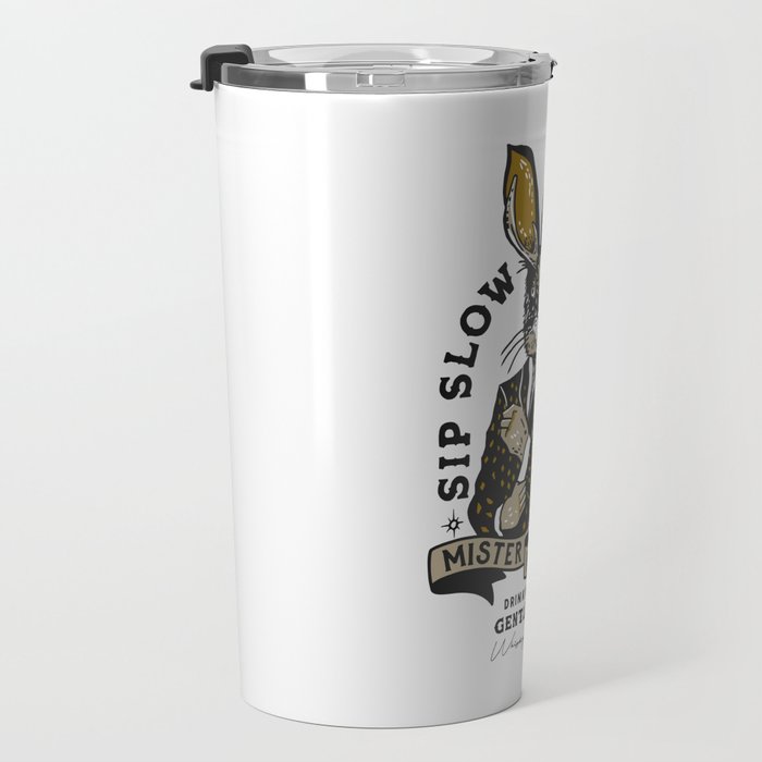 Mister Bourbon: Drink Like A Gentleman Jackalope Design Travel Mug Gallery Image 3