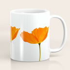 Three Orange Poppy Flowers White Background  Coffee Mug Gallery Image 1
