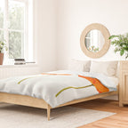 Three Orange Poppy Flowers White Background  Duvet Cover Gallery Image 2