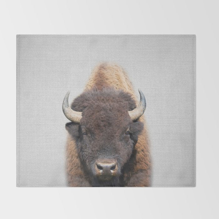 Buffalo - Colorful Throw Blanket Gallery Image 2