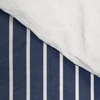 Geometric Lines in night Blue 10 (Rainbow and Sun Abstract) Comforter Gallery Image 4