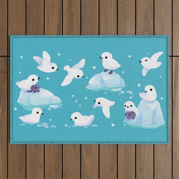 Snow petrel Outdoor Rug Gallery Image 1