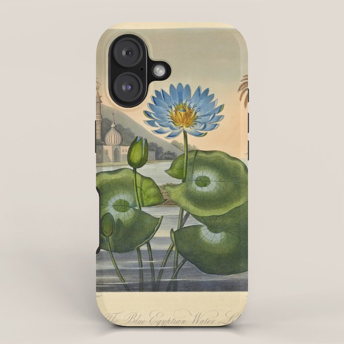 Egyptian Water Lily from "The Temple of Flora," 1812 (benefitting The Nature Conservancy) iPhone Case Gallery Image 1