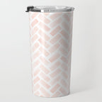 watercolor herringbone - light pink Travel Mug Gallery Image 3