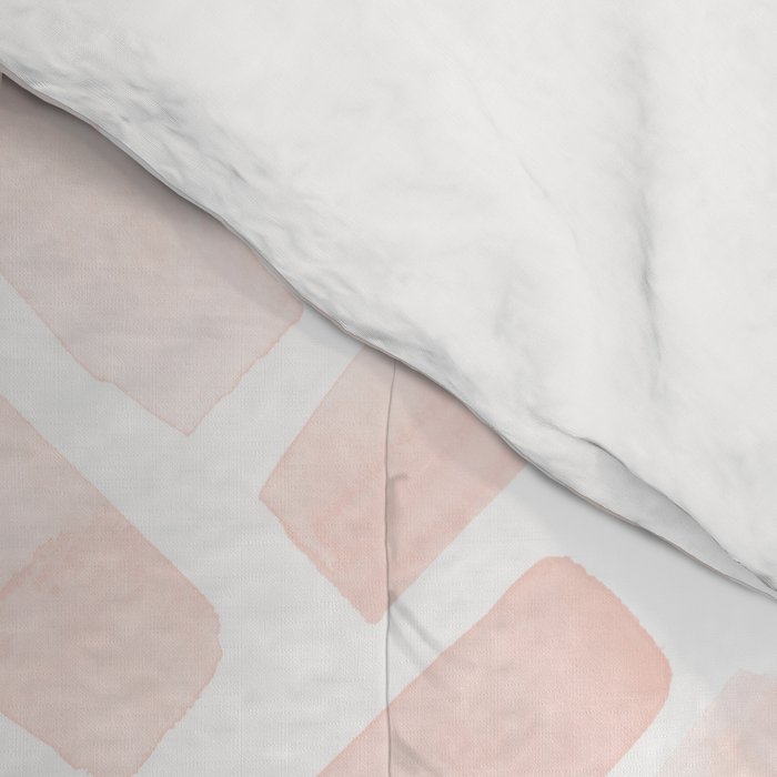 watercolor herringbone - light pink Comforter Gallery Image 4