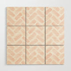 watercolor herringbone - light pink Wood Wall Art Gallery Image 1